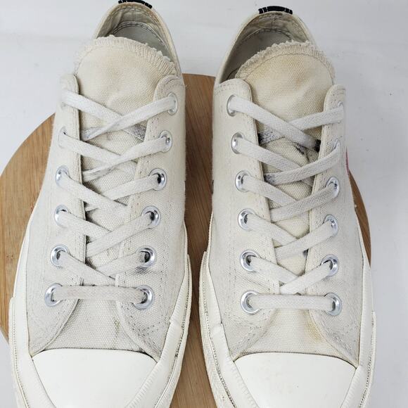 Converse Chuck Taylor Comme de Garcons Shoes Womens 8 Sneaker Off White Low - Picture 5 of 14